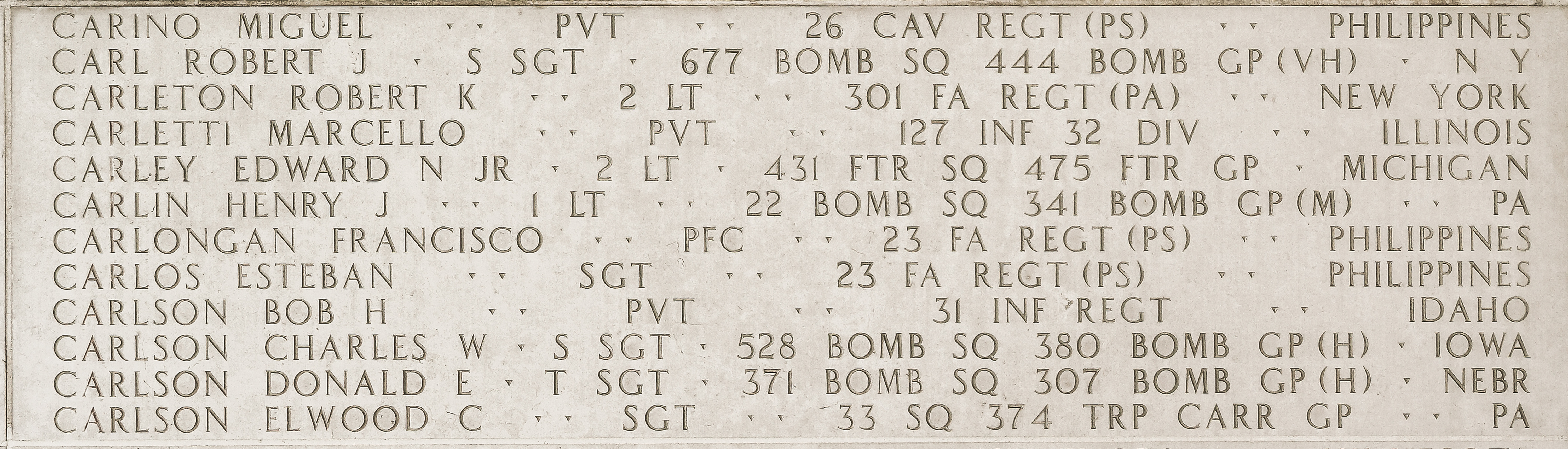 Henry J. Carlin, First Lieutenant